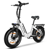 TTGO F6 Electric Bike – 250W Moto 36V25AH Battery 20 Inch Tires  Oil Brakes – White
